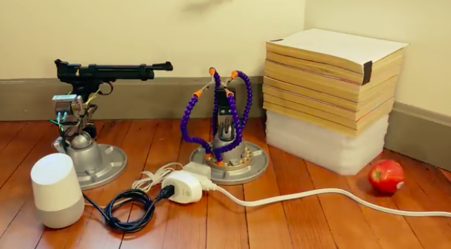 Музичну колонку від Google навчили стріляти зі зброї (Відео)